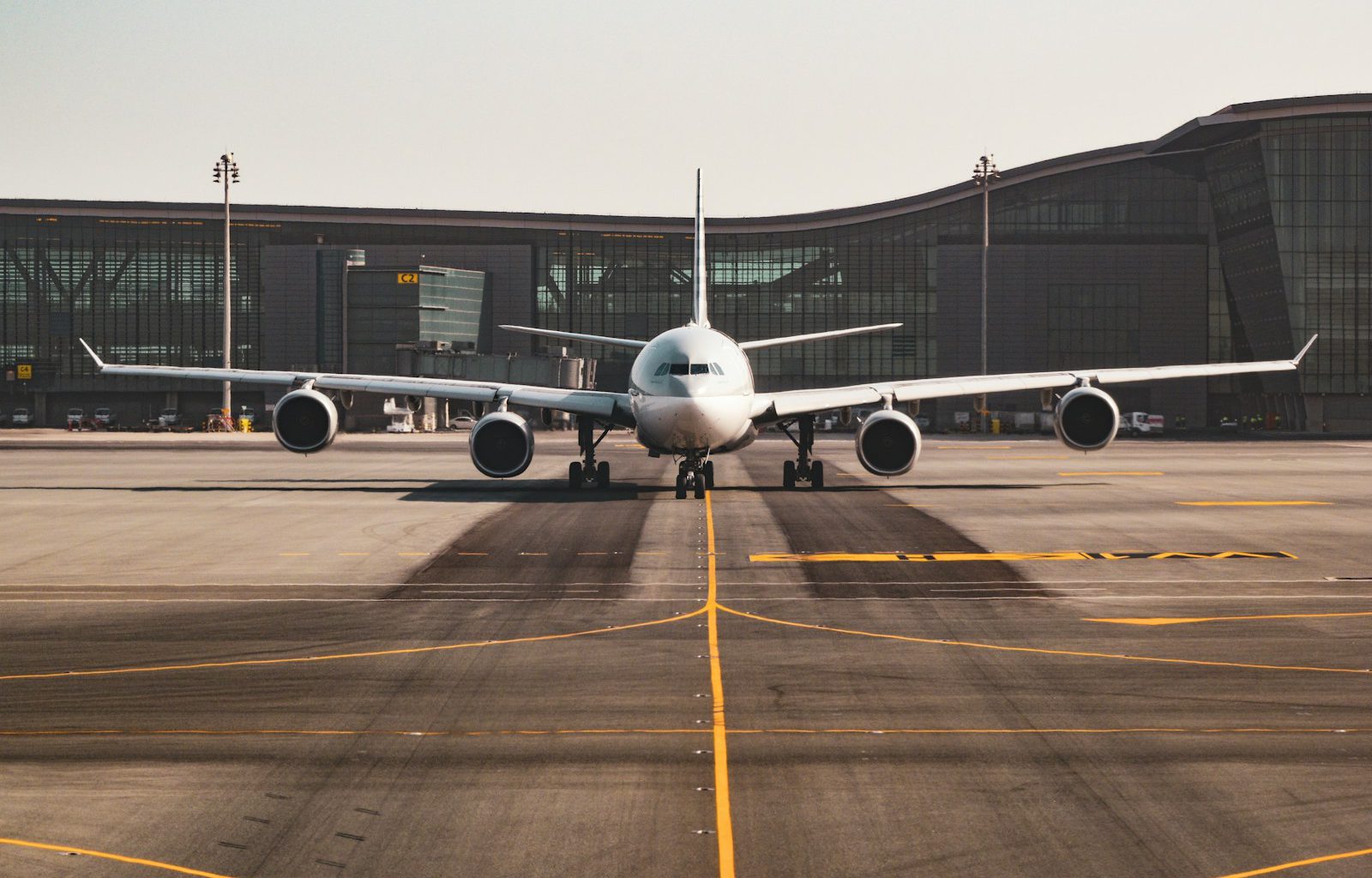 white airplane