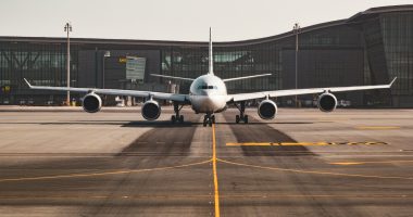 white airplane