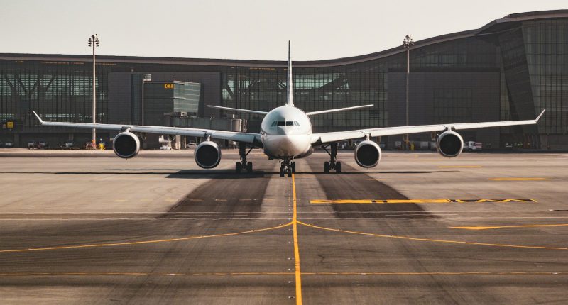 white airplane