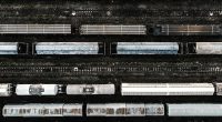 train arial photo